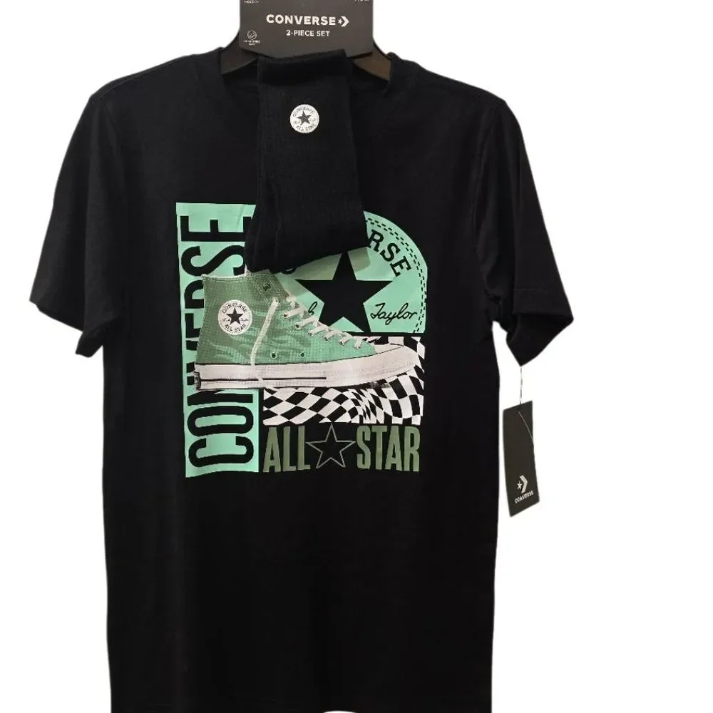 Converse Chuck‎ Taylor All-Star 2-PC Graphic T-Shirt & Crew Sock Set